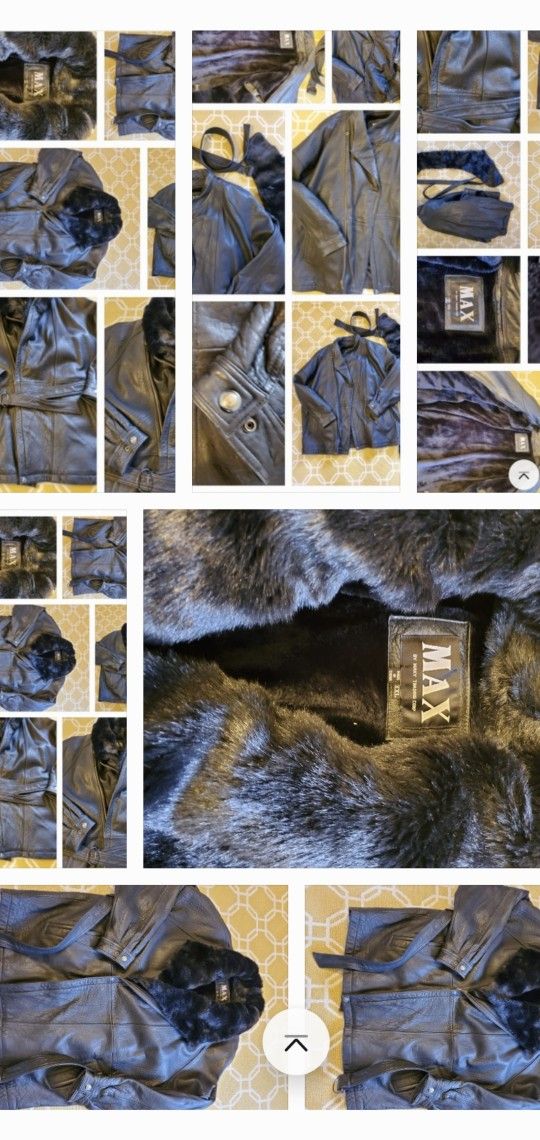 LADIES BLK LEATHER JACKET SIZE 2X EXCELLENT CONDITION SEE PICTURES FOR DETAILS