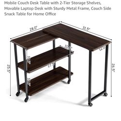 360° Rotating Sofa Side Table