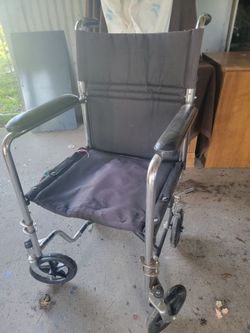 Transport Wheelchair with Chrome Frame