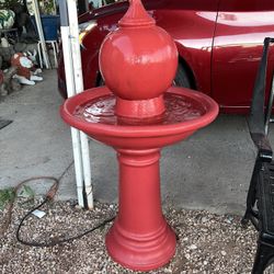 3-piece Fiberglass/Concrete Water Fountain w/ Working Pump
