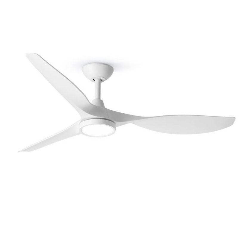 52” White Ceiling Fan with LED Light