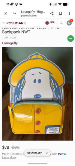 Loungefly Peanuts Snoopy Raincoat Mini Backpack