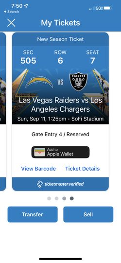 Raiders Chargers 4 Tix Offer Up!