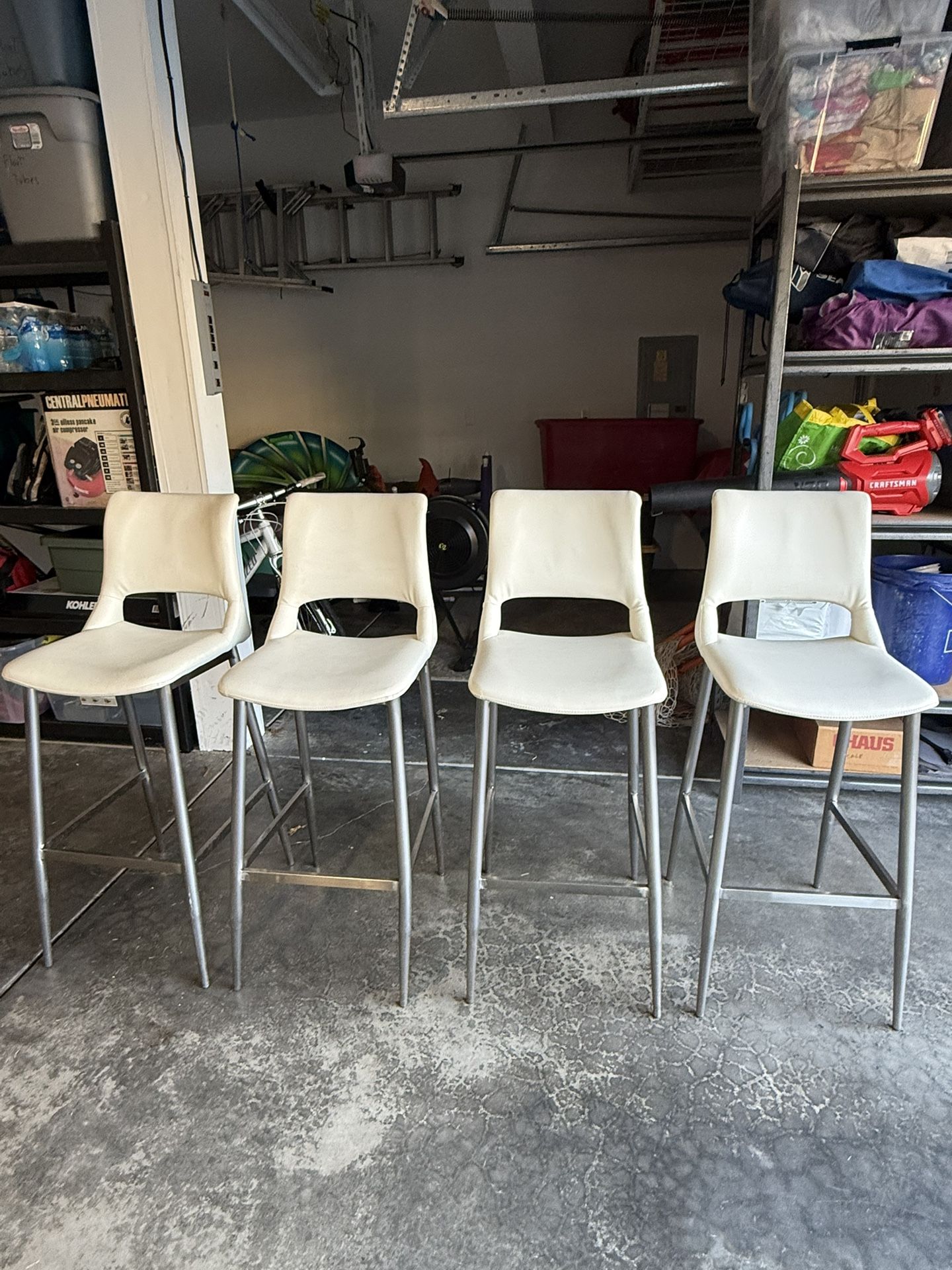 4 Ivory Bar Stools