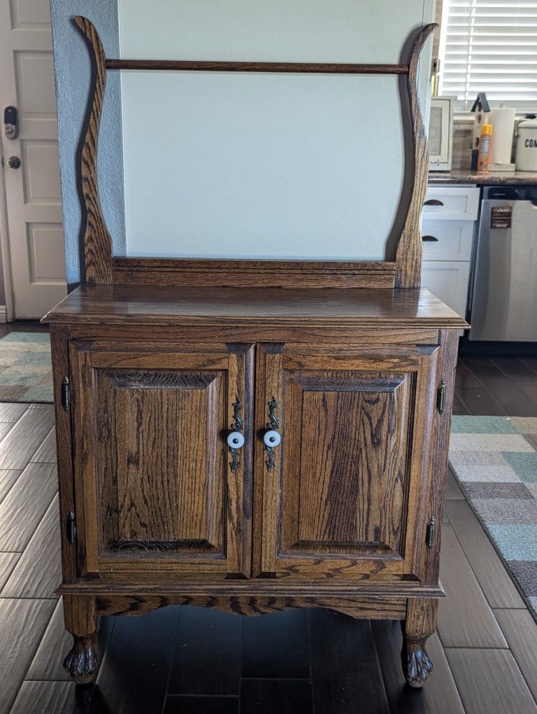 Antique Wash Stand Cabinet $120