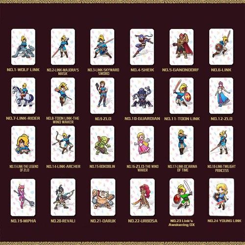 24 Pieces Zelda Breath Of The Wild NFC Cards BOTW