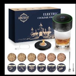 Electric Whiskey Smoker Kit Rechargeable No Butane 6 Wood Chips Set