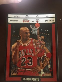 Michael Jordan ticket to greatness 25,000