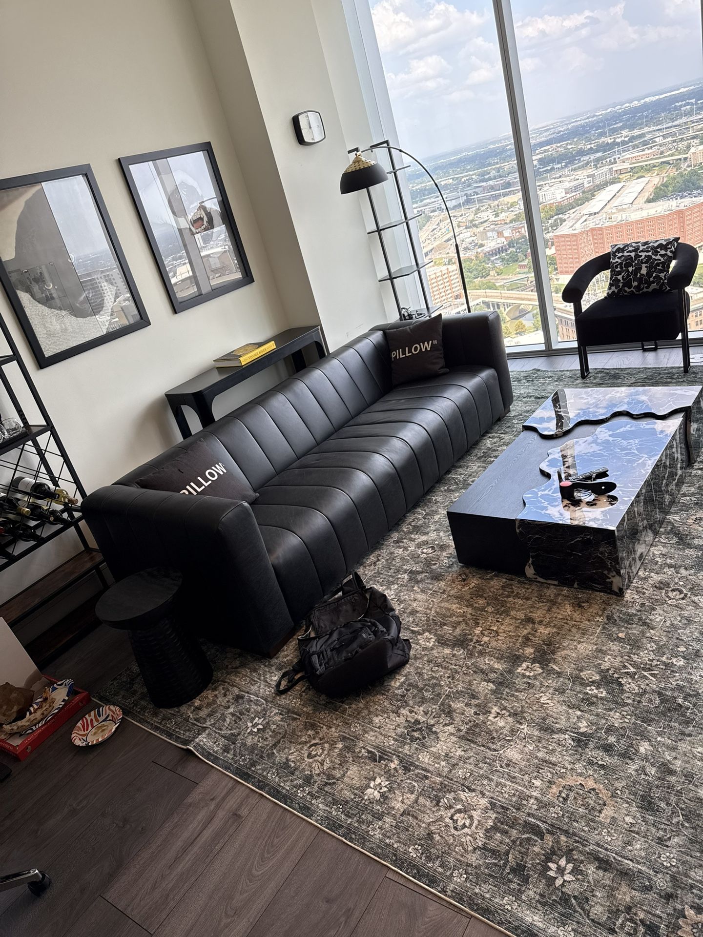 Canale Full-Grain Genuine Italian Leather Tufted Sofa