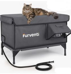 Furventi Large Multi-Exit Outdoor Heated Cat House