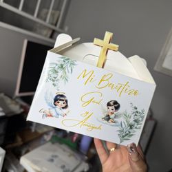 Baptism Gable Boxes Mi Bautizo Party Decorations 