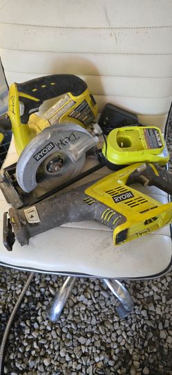 Ryobi Power Tool Lot - Circular Saw, Recip Saw, Charger