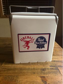 Fireball Pabst blue ribbon cooler