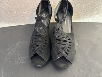 Black Forever Heels - Size 7.5