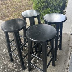 Wooden Stools (tops Scratched)