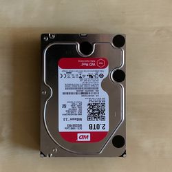 Western Digital WD WD20EFRX-68EUZN0 2TB SATA 6Gb/s 64MB Cache 3.5" HDD