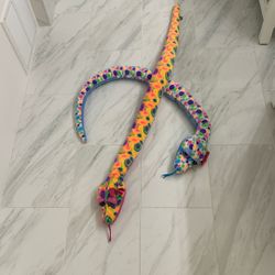 Long Plush Stuffed Animal Snakes Big Eyes - Valentines 