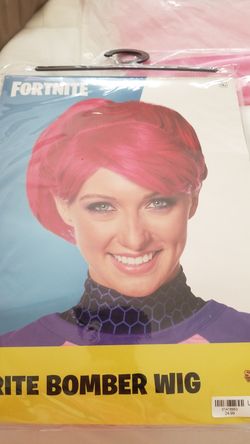 Fortnight Bright Bomber pink wig