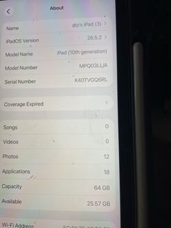 iPad 10 th Generation