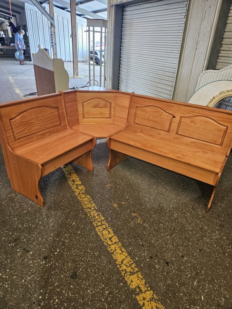 Wooden Corner Bench