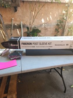 Fiberon Post Sleeve Kit  Fiberon Symmetry Railing 4-in Serene  Black Pomposite Deck New Open Box $45