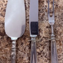Silver Plate Handle Serving Set 