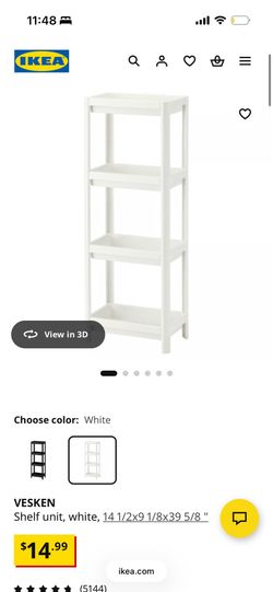 Plastic ikea shelves