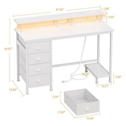 White Office Desk