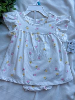 Okie Dokie Baby Girls Flutter 2-pc. Dress Set
