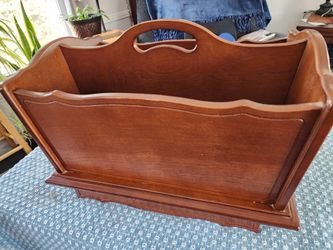 Vintage Solid Wood Magazine Rack