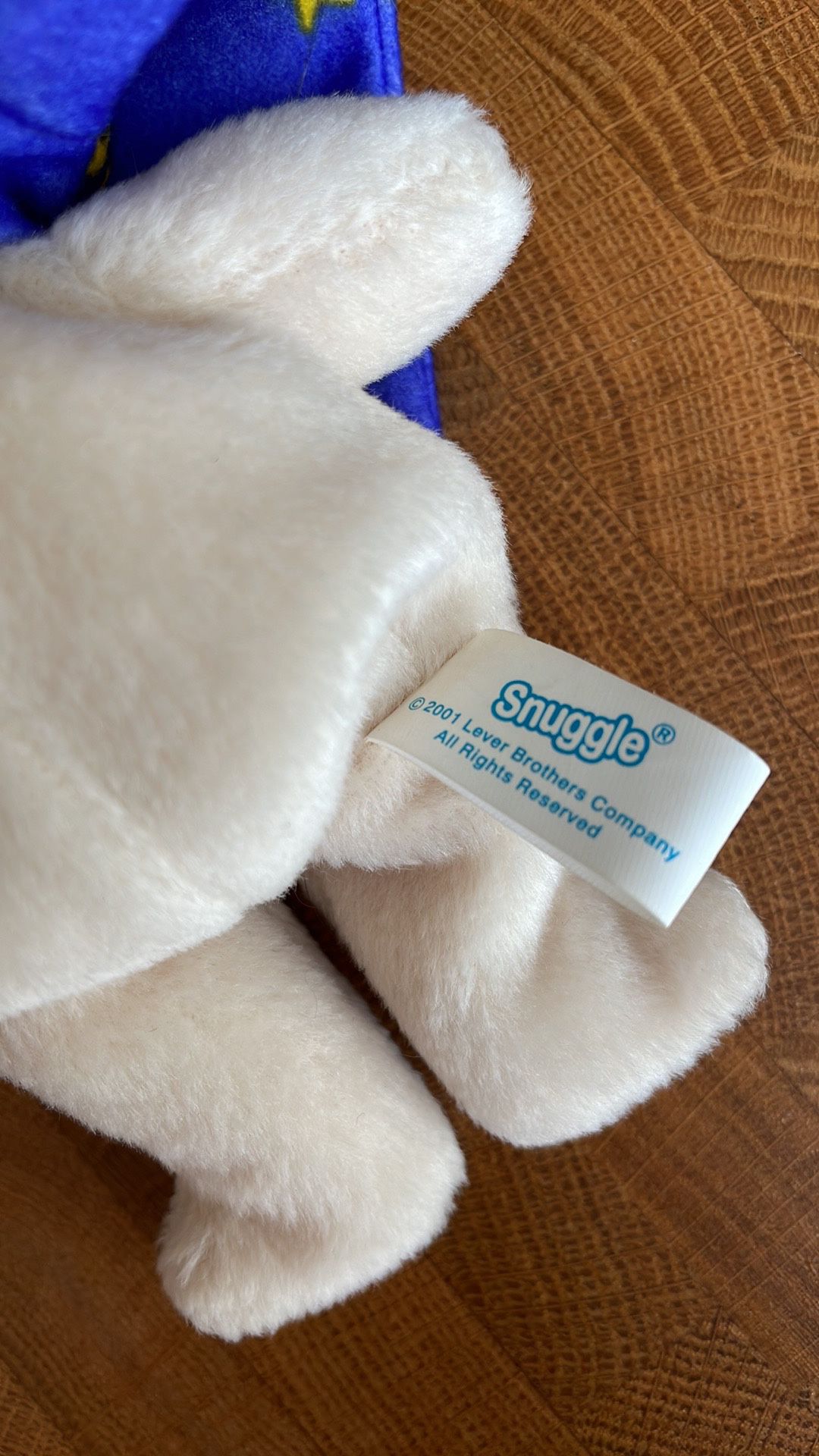 Snuggle Vintage Fabric Softener Mini Stuffed Plush Bear Starry Night Hat 2001