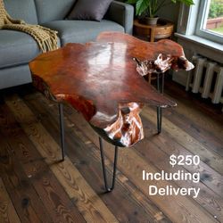 🪵 Live Edge Solid Wood Coffee Table — Free Delivery 🚚 