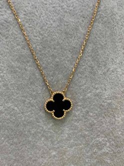 VCA Onyx Vintage Alhambra Necklace