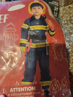 Child's Fire Chief Costume, 3/4 T