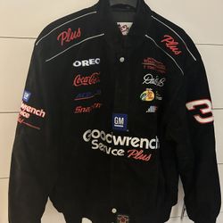 NOS Vintage Budweiser Racing Suede Leather Jacket Deadstock W/tags