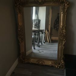 Heavy Gold Glass Mirror