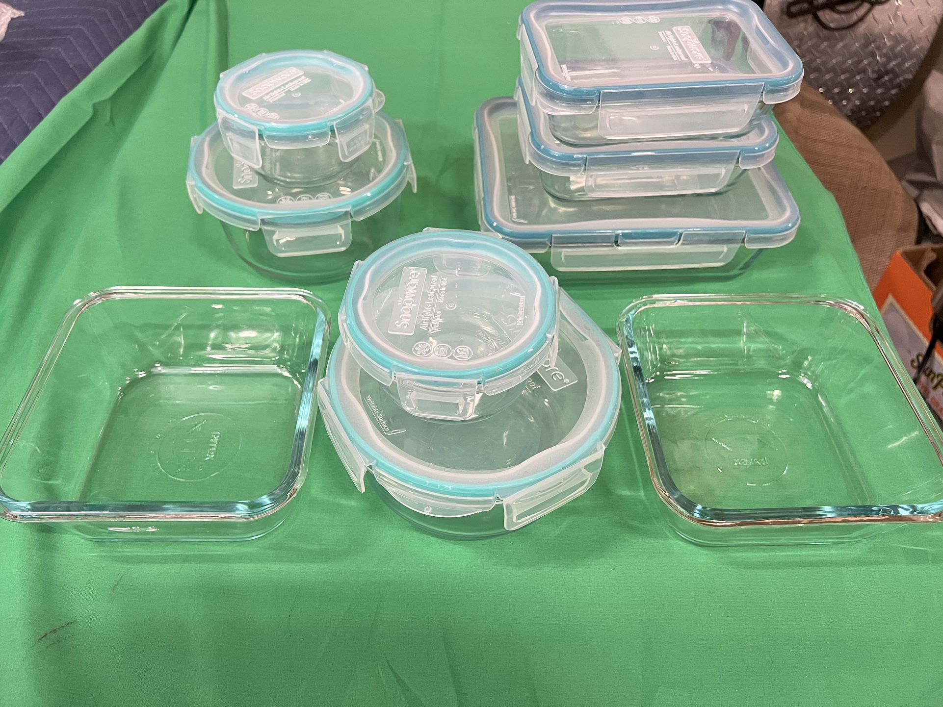 Glass Food Storage Set, 16-piece, Airtight, Leak-Proof, Snapware Pyrex