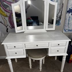 White Vanity — Good Condition, Must Go!