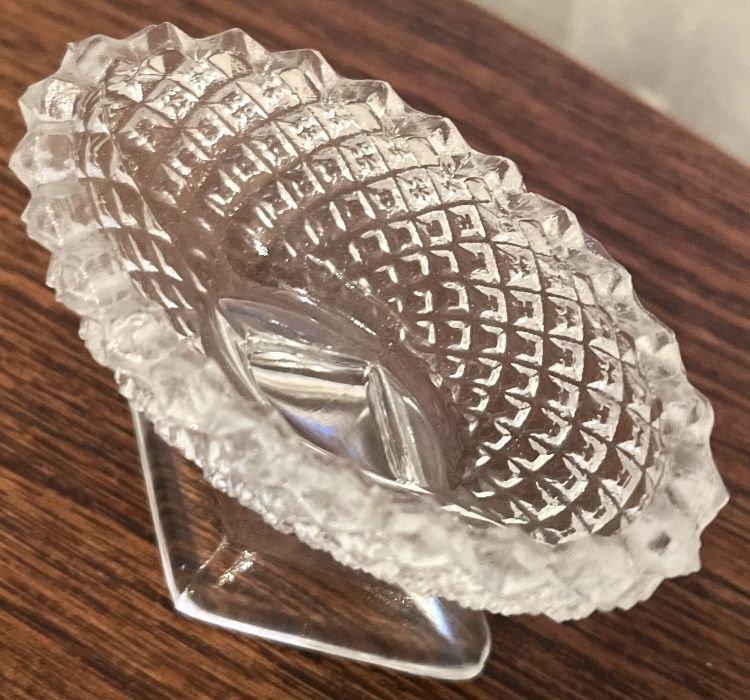 4 Vintage Depression Glass MISS AMERICA  Salt Dip Dish or Individual Nut Dish. 