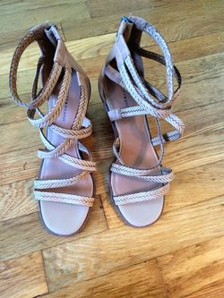 Lucky Brand Tulina Braided Block Heel Sandals — Size 9 — $20