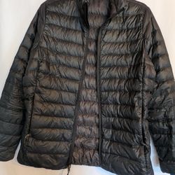Men's M-L REI Ultralight Goose Down Jacket Pertex Quantum Camping Hiking Packable Nano Puff Patagonia Marmot Big Agnes 