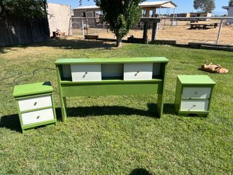 Full headboard and two side tables