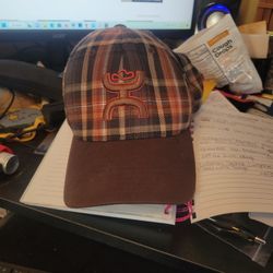 Men's S-M Hooey Bown Plaid Flexfit Hat
