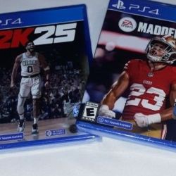NBA 2K25/ Madden NFL 25 PS4 Sport Games Bundle 