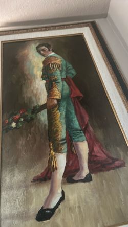 Torero  matador beautiful painting  34” by 60”