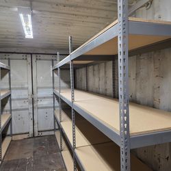 Container Shed Warehouse Shelving Racks 48 in W x 24 in D Boltless Storage Shelves Similar To Uline Delivery Available