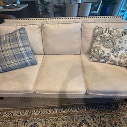 Beige Fabric Sofa – Great Used Condition