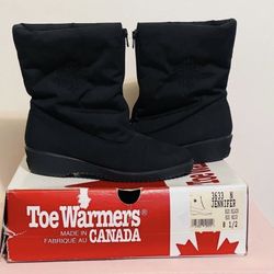 Toe Warmers Women's Jennifer Waterproof Mid Calf Boots | 3633 | Black Size:8.5N