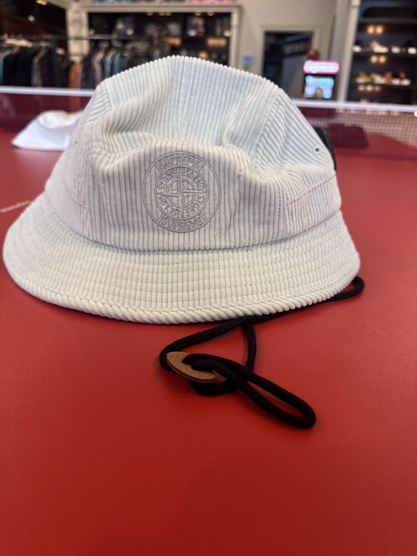 Supreme Stone Island Corduroy Bucket ‘White’ Size S/M