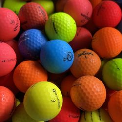 Matte Color Golf Balls $10 For 15 Balls 